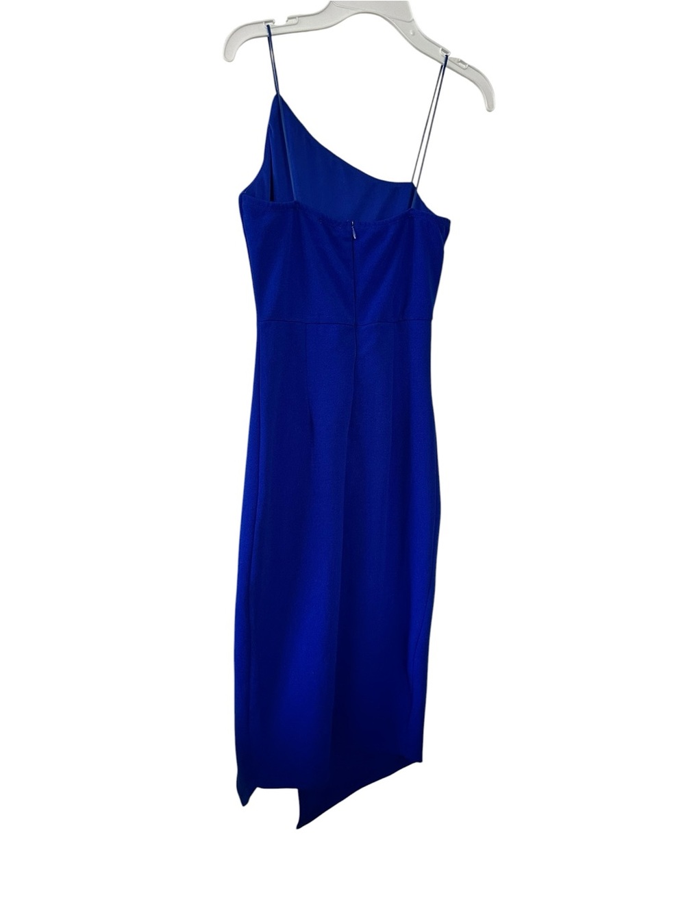 Hello Molly One-Shoulder Midi Dress in Royal Blue